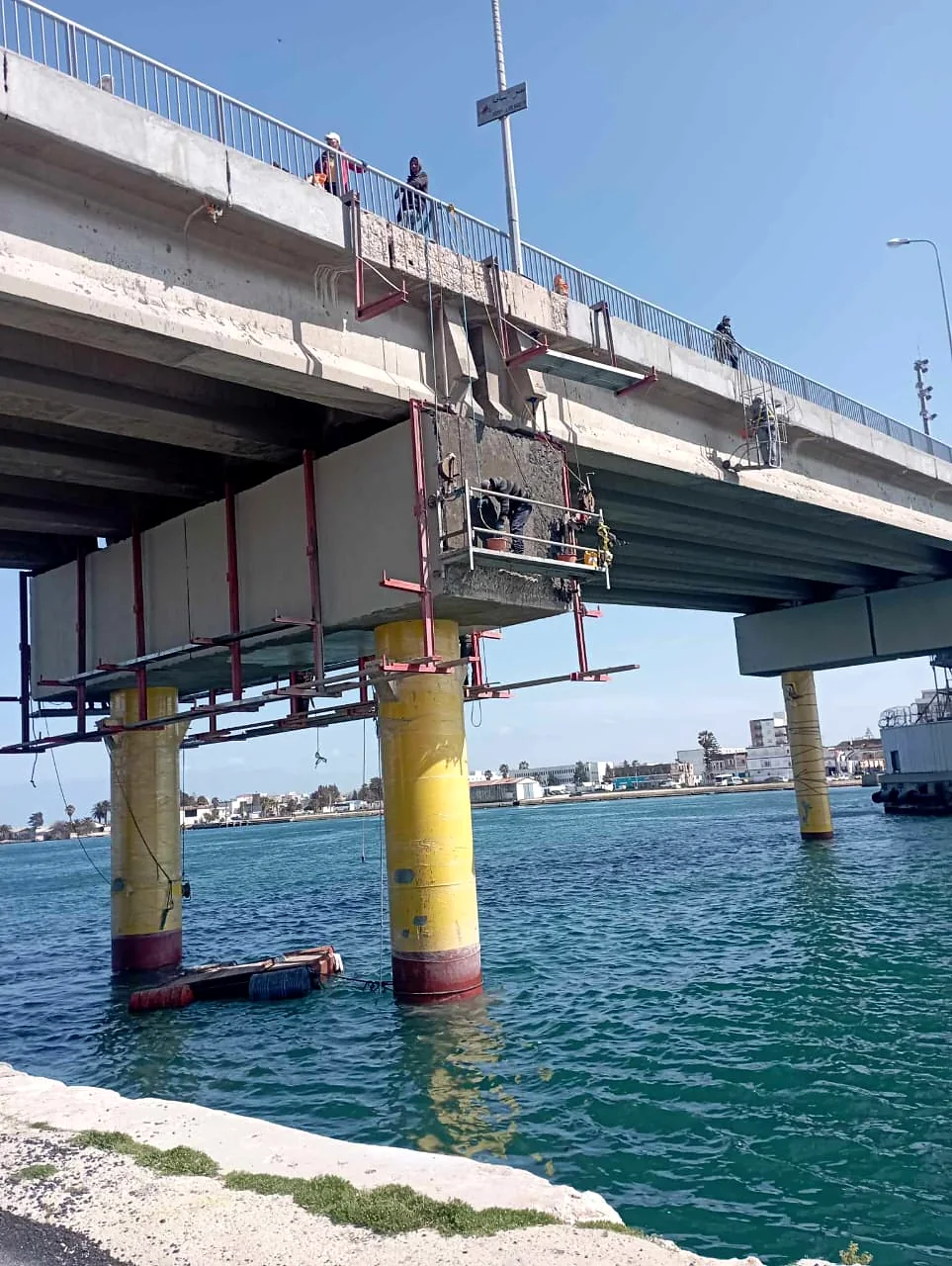 Travaux de BBTP sur le pont mobile de Bizerte