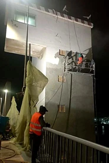 Intervention de nuit sur nacelle